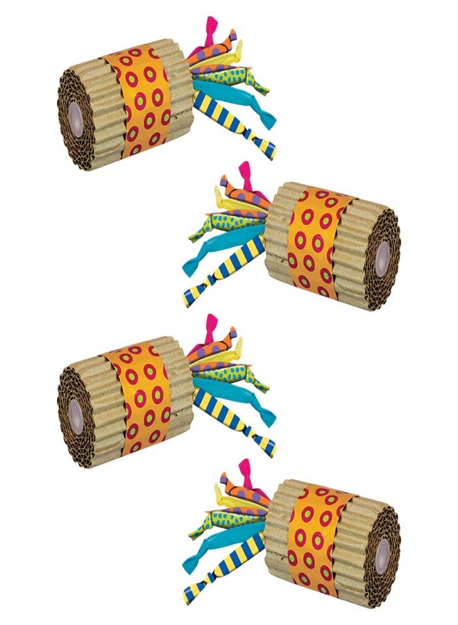 Petstages: - Bat and Scratch Cat Toy | Lightweight Toy with a Rattle Inside | Provides Hours of Scratching and Chasing Fun | Supports Claw Care - (Pack of 4) - Image 1